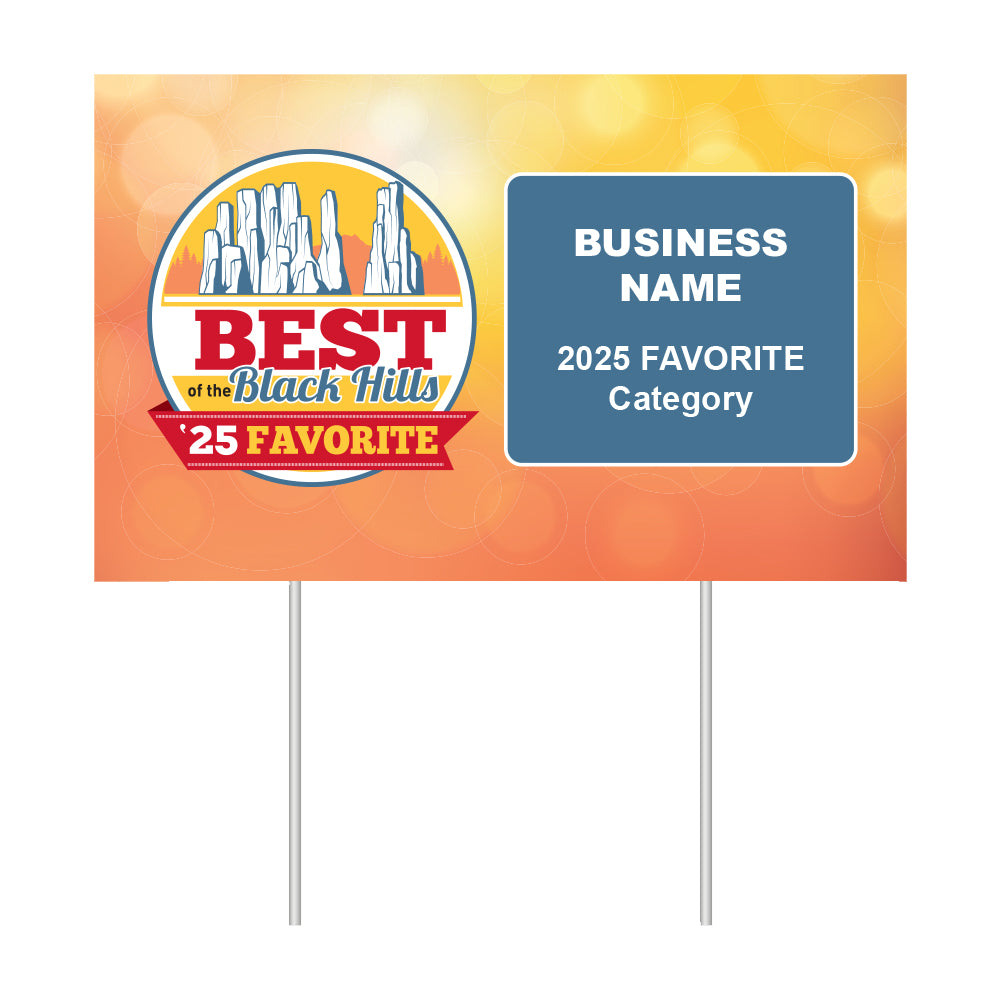 Double-Sided Yard Sign w/ Stake