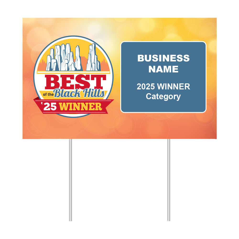 Double-Sided Yard Sign w/ Stake