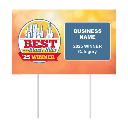 Double-Sided Yard Sign w/ Stake