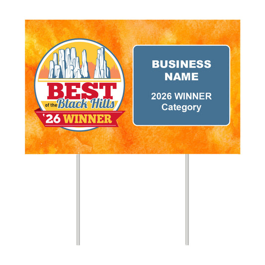 Double-Sided Yard Sign w/ Stake